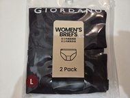 Giordano Women's Briefs L碼 內褲 兩件裝 underwear