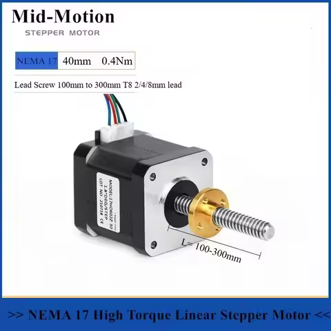 Linear Stepper Motor NEMA 17 40mm Stepper Motor with Lead Screw 100-300mm Tr8