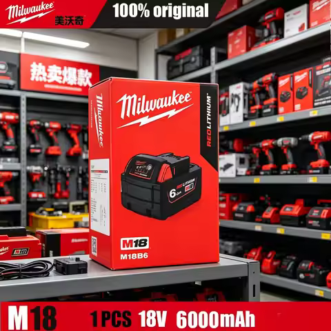 Original Milwaukee M18 Battery milwaukee 18V 5Ah 6Ah Rechargeable Battery for Milwaukee Tool M18B6 4