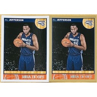 AL JEFFERSON Regular Edition+Gold Edition 2 Sheets NBA 2013-14 PANINI HOOPS 221 Lynx Basketball Card