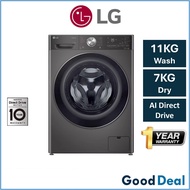 LG FV1411H3BA 11KG Wash 7KG Dry 2 in 1 Washer Dryer Washing Machine Mesin Basuh