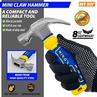 KINGS 8oz  Mini Claw Hammer Mini Stubby Hammer and Nails Tool Soft Grip Handle