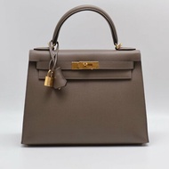 HERMES Kelly 28 - 錫器灰金 U
