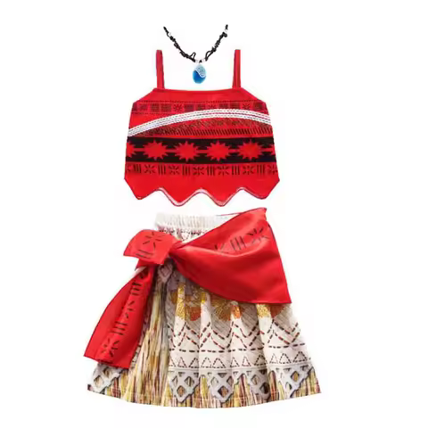 Ocean Princess Moano Cosplay Costume Halloween Carnival Funny Party Beach Dress Suitable for Height 