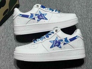 B a p e S t a Low White ABC Camo Blue