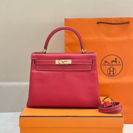 🍁Hermes愛馬仕紅金Kelly28 框P espom皮