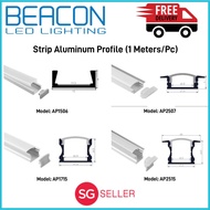 BEACON (Bundle of 2pcs) 1 meters Aluminium Profile for LED Strip Light - Casing / Fitting / Frosted 