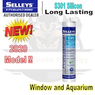 SELLEYS S301 SILICONE SEALANT 330G (BLACK,CLEAR,GREY,WHITE)