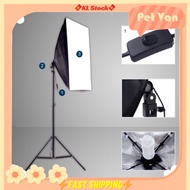 🧧KL现货🧧 柔光箱 Softbox 50x70cm Soft Box Lighting Umbrella E27 Socket Light Lamp 5500K Studio Lighting Se