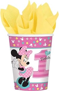 Amscan 581834 Disney© Minnie's "Fun to be One" Cups, 9 oz, 8 pcs, Birthday