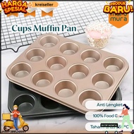 Marumura Bakeware 6 / 12 Cup Muffin Pan | Cupcake Tray | Muffin Tray | Cupcake Mold Pan D6-101
