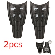 2x 4 Buttons Car Replacement Remote Key Fob Control Shell Case with Battery for SAAB 9-3 9-5 Color:B