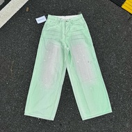 Acne studio 1981 Washed Fluorescent Mint Coated Jeans