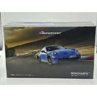[Ready Stock] MINICHAMPS 1/43 Mini Cut 43 Porsche 911 (992) gt3 Blue Blue Double Car Cover Mini Cut 