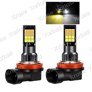 Lampu Kabut LED H8 H11 2323 Dua Warna Untuk Mobil Lampu Hari Lampu Otomotif Lampu Bohlam Lampu Senja