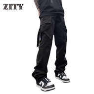 ZITY Hip Hop Men's Cargo Pants Slim Fit Rock Multiple Pockets
