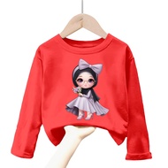 kaos anak perempuan gambar hijab girl love lengan panjang Tshirt kids 1-12 tahun k.151