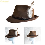 Cologogo1 Women Men Feather Fedora Hat for Wedding Party Elegant Lady Photo  Hat