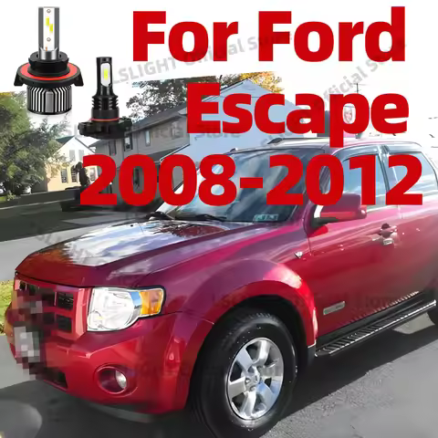 2/4x LED For Ford Escape 2008 2009 2010 2011 2012 Car Hi/Lo Beam Headlights 6000K 12V 3570 CSP Fog L