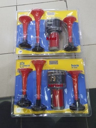 Lowin - Klakson 3 Terompet Trompet Merah Mobil Dinamo ST 1015 Horn Red
