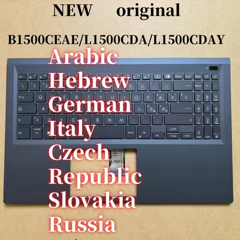 100%New US AR GR HE IT CS For ASUS B1500 L1500 L1500CDA L1500CDAY B1500CEAEY laptop keyboard Palmres