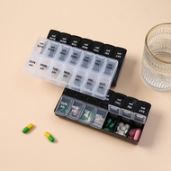 14 Grids 7 Days Weekly Pill Case Medicine Kotak Ubat Dispenser Pill Supplement Box Splitter AM PM