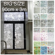 ✹🇲🇾 (free postage) 60 corak BIG 90cm x 3m glass tinted privacy sticker blind cermin window glasstint