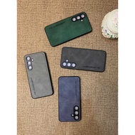 [LEATHER CASE] Samsung S24 FE 5G Case | Sheepskin Texture Case | SamsungS24 FE Casing | Premium Casi