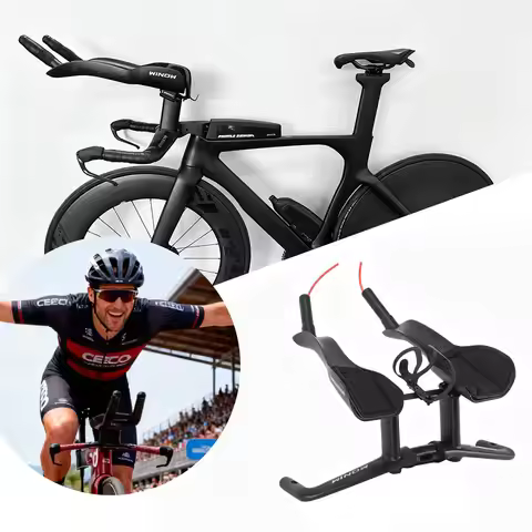 WINOWSPORTS HB052 Matte Glossy Carbon TT Handlebar 15Β° Aero 31.8mm Di2 Mechanical Triathlon Time Tri