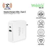 Weilai WL-i9 Adaptor Charger laptop handphone tap Macbook smartphone