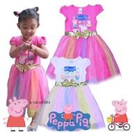 Tutu Pepa Pig Dress elegant drew for kids Actual photo Is Posted