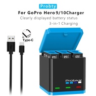 For GoPro 9 10 11 Charger, fast charging box, lithium ion baery storage box, for GoPro Hero 9 10 11 sports camera essori