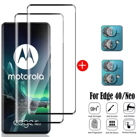 For Motorola Edge 40 Neo Glass Moto Edge 40 Tempered Glass 9H Full Curved Protective Screen Protetor