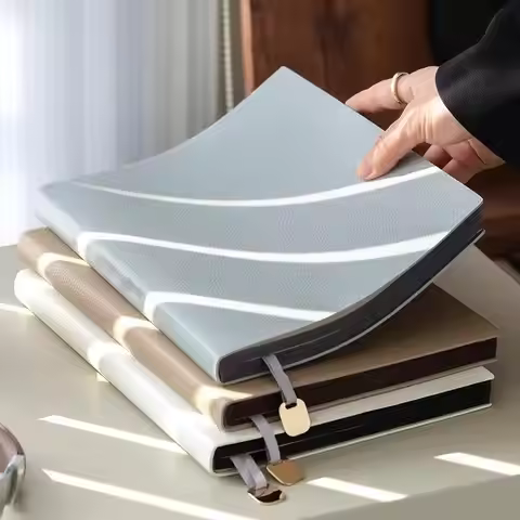 1pcs Business Notebook B5 A5 A6 Thick Leatherette Business Notebook Office Notepad Soft Cover Litchi