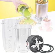 Blender Cups and Blade Replacement Parts, 32oz & 24oz Juicer Cups and Extractor Blade Come with 2 Ru