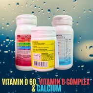 Vitamin D 3 1000IU Calcium Vitamin B Complex Vitamin B12 Vitamin D3