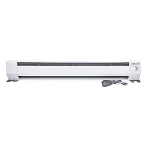 KPH1210 3-Foot Portable Baseboard Heater 1000W/ 120V White for Efficient Room Heating in Living Room