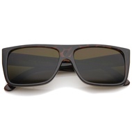 zeroUV Retro Flat Top Wide Temple Eazy E Style Rectangle Sunglasses 57mm