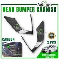 Perodua Axia SE 2020 - 2023 Car Rear Chrome Black Carbon Bumper Garnish Bumper