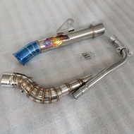 1set Exhaust muffler Gaok77 open pipe stainless full system exhaust kou modenas ct100 ct110 ct115 gt