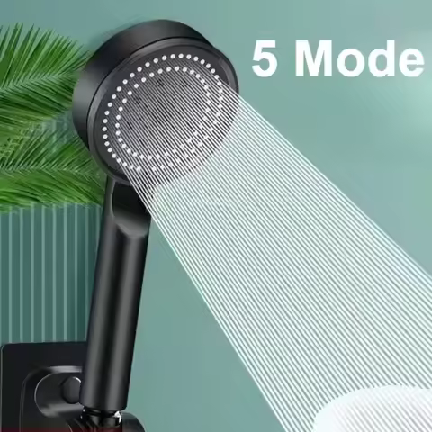 5 Modes Shower Head High Pressure Shower Head Water Saving Adjustable High Pressure Shower Head Bath