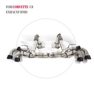 HMD Stainless Steel Exhaust System Performance Catback For Chevrolet Corvette C8 Muffler With Valve