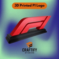 Decorative F1 Logo, Formula 1 3D Printed Table Logo for Enthusiasts