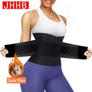 JHHB Hot Neoprene Waist Shaper Belt Women Sauna Sweat Body Fat Burner Corset Waist Trainer Double Control Strap
