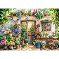 Spring Flower Photography Backdrop Ink Painting Fresh Flower Shop Background Fresh Flower Shop Decor