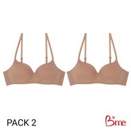 Bme (BE-U Collection) เสื้อชั้นใน Level 1 ฟองบาง  รุ่น ME1A90 (แพ็ก 2ตัว)  สีดำ สีโอวันติน สีนู้ด