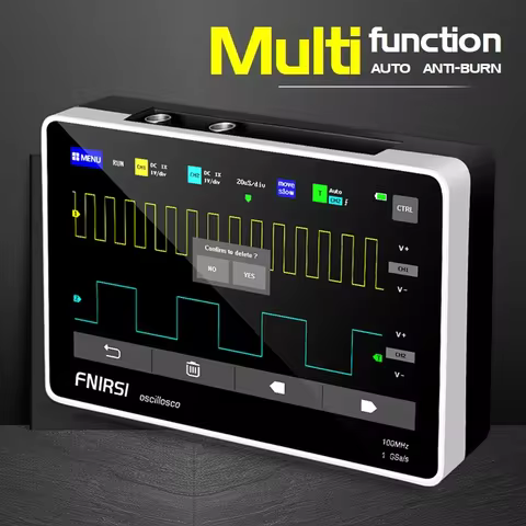 FNIRSI-1013D Digital Tablet Oscilloscope Dual Channel 100M Bandwidth 1GS Sampling Rate 7 Inches Mini
