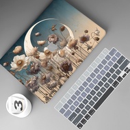 Redlai 2024 mới nhất Moon Flower Hard Case Tương thích cho Macbook Bìa 2025 M4 a3240 a3241 Pro 14 16