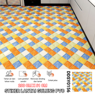 Stiker Lantai Kamar Mandi Tahan Air PVC Stiker Perekat Diri Wallpaper Dinding Dekorasi Menebal 2m