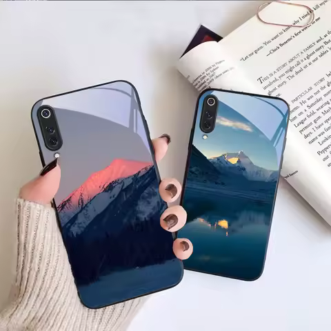 Sharp mountain peaks blue For Xiaomi Mi 9 SE 12 12T 13 13T 14 Pro 11 A3 6X Pocophone F1 10T Lite 5G 